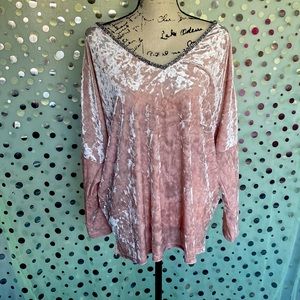 Juicy Couture Shirt Pink Velvet Cut-Out Sleeves and Back